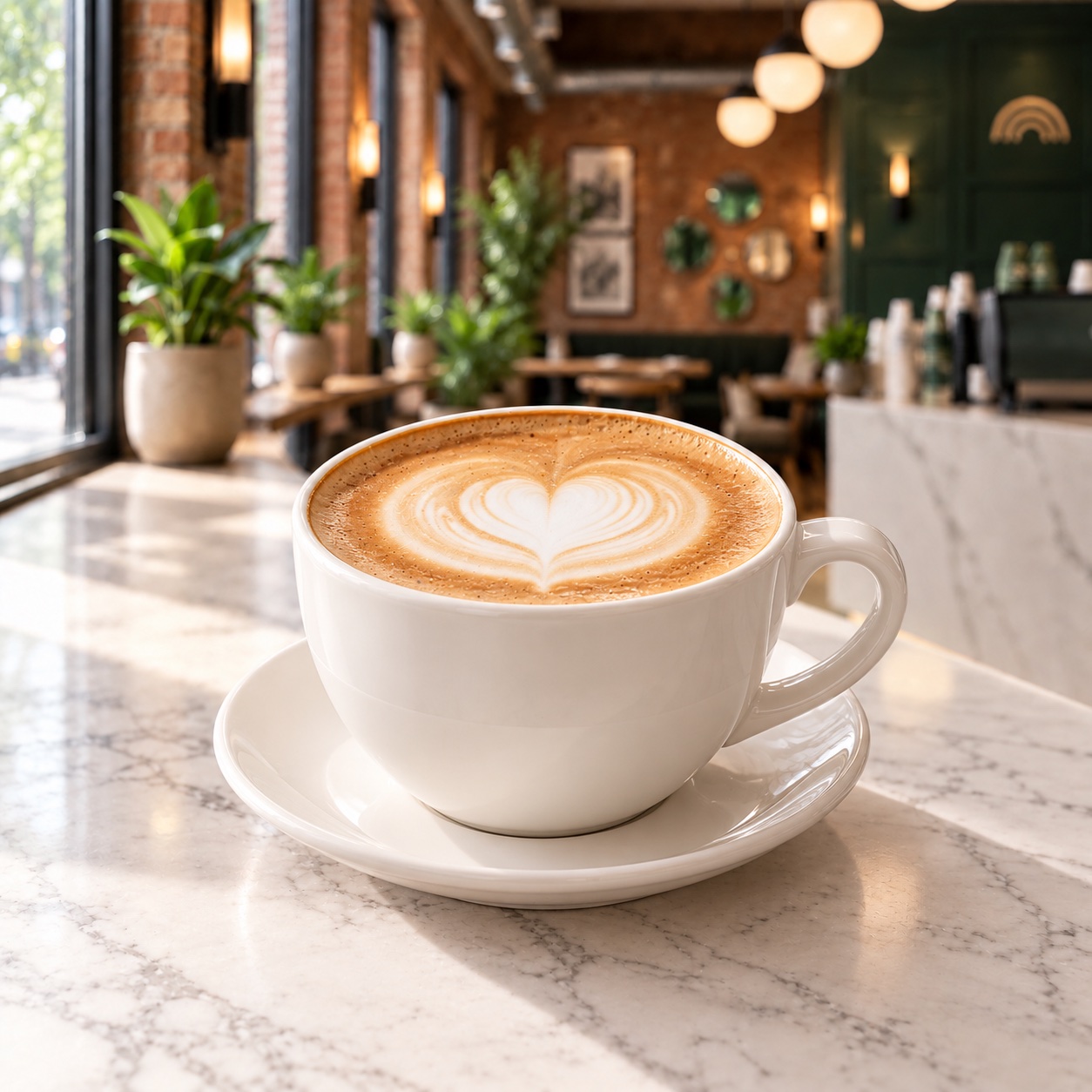 Illustrative Vanilla-Honey Latte — approved menu image