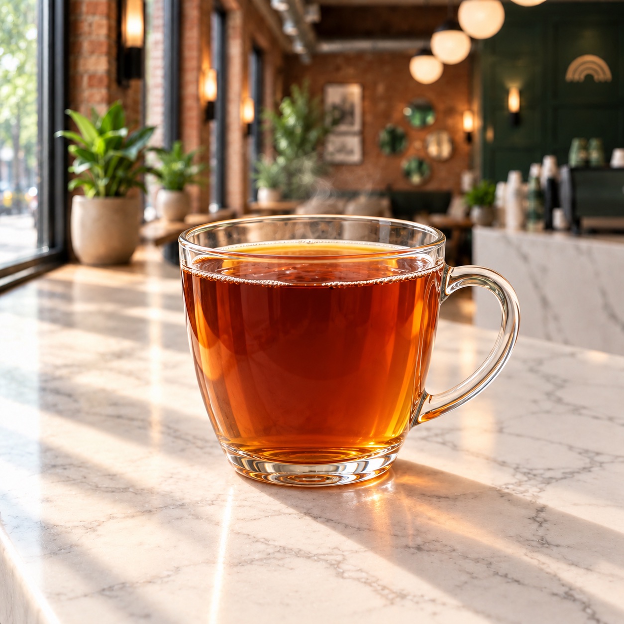 Illustrative Organic Rishi Tea — approved menu image