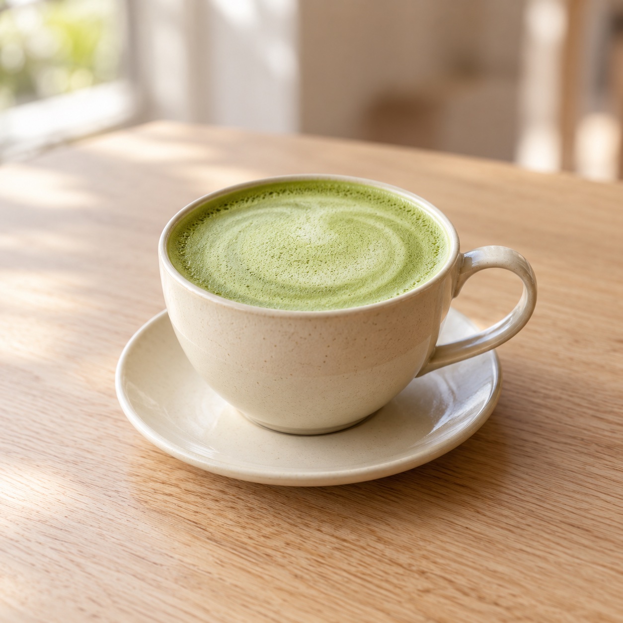 Illustrative Matcha Latte — approved menu image