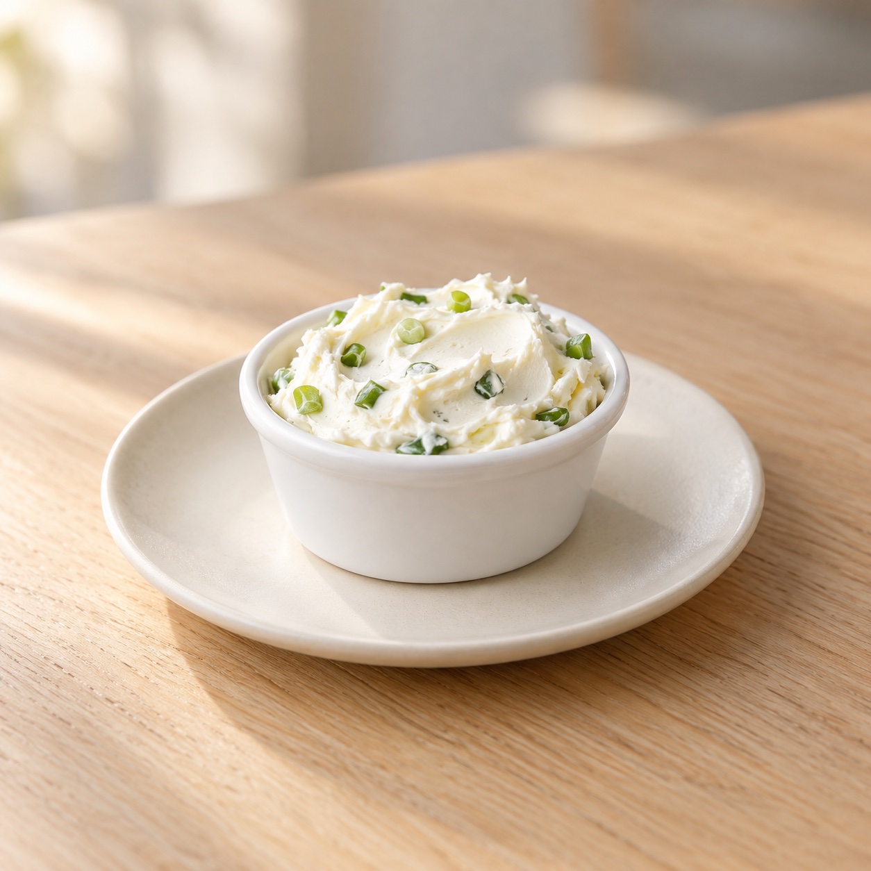 Illustrative Scallion Cream Cheese — approved menu image