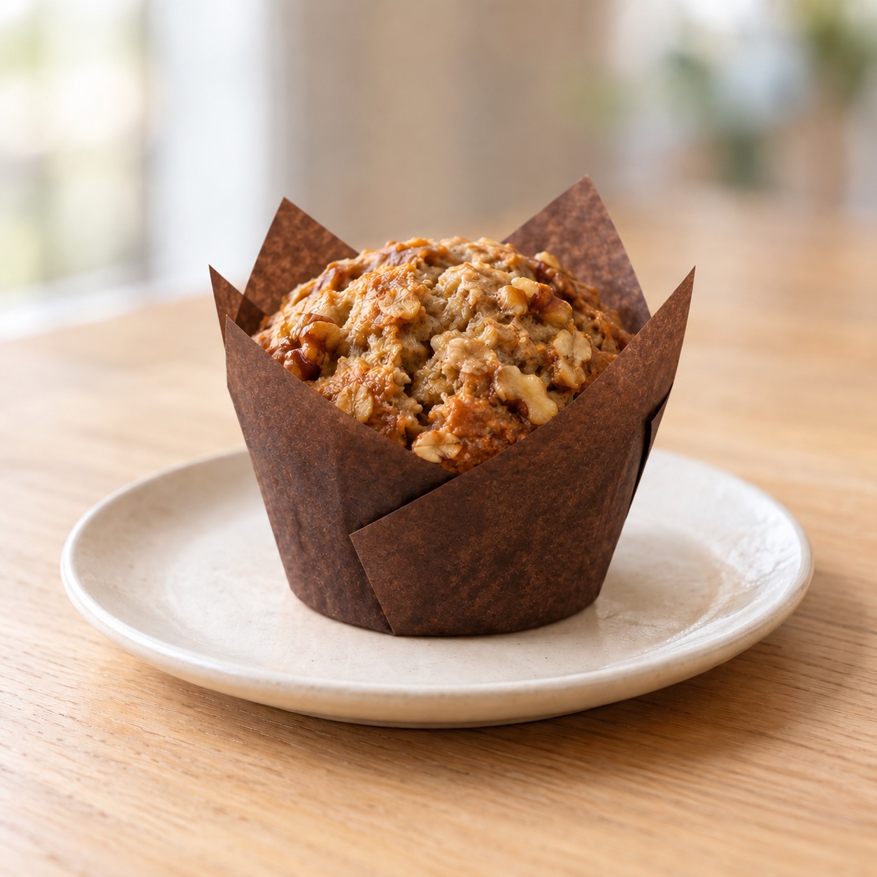 Illustrative Banana Walnut Protein Muffin — approved menu image